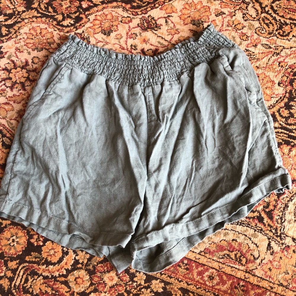 Universal Thread Linen Cotton Shorts Smocked Lightweight Breathable